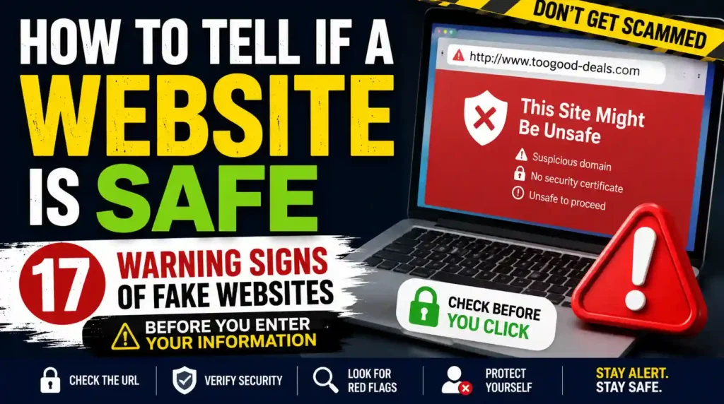 How To Tell If a Website Is Safe: 17 Warning Signs of Fake Websites Before You Enter Your Information