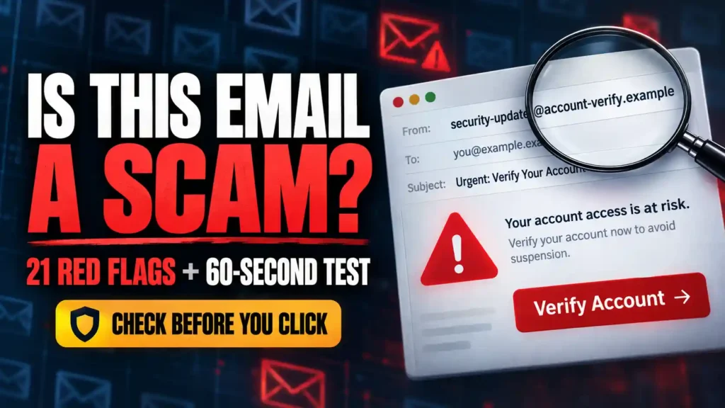 How to Tell If an Email Is From a Scammer: 21 Red Flags and a 60-Second Test