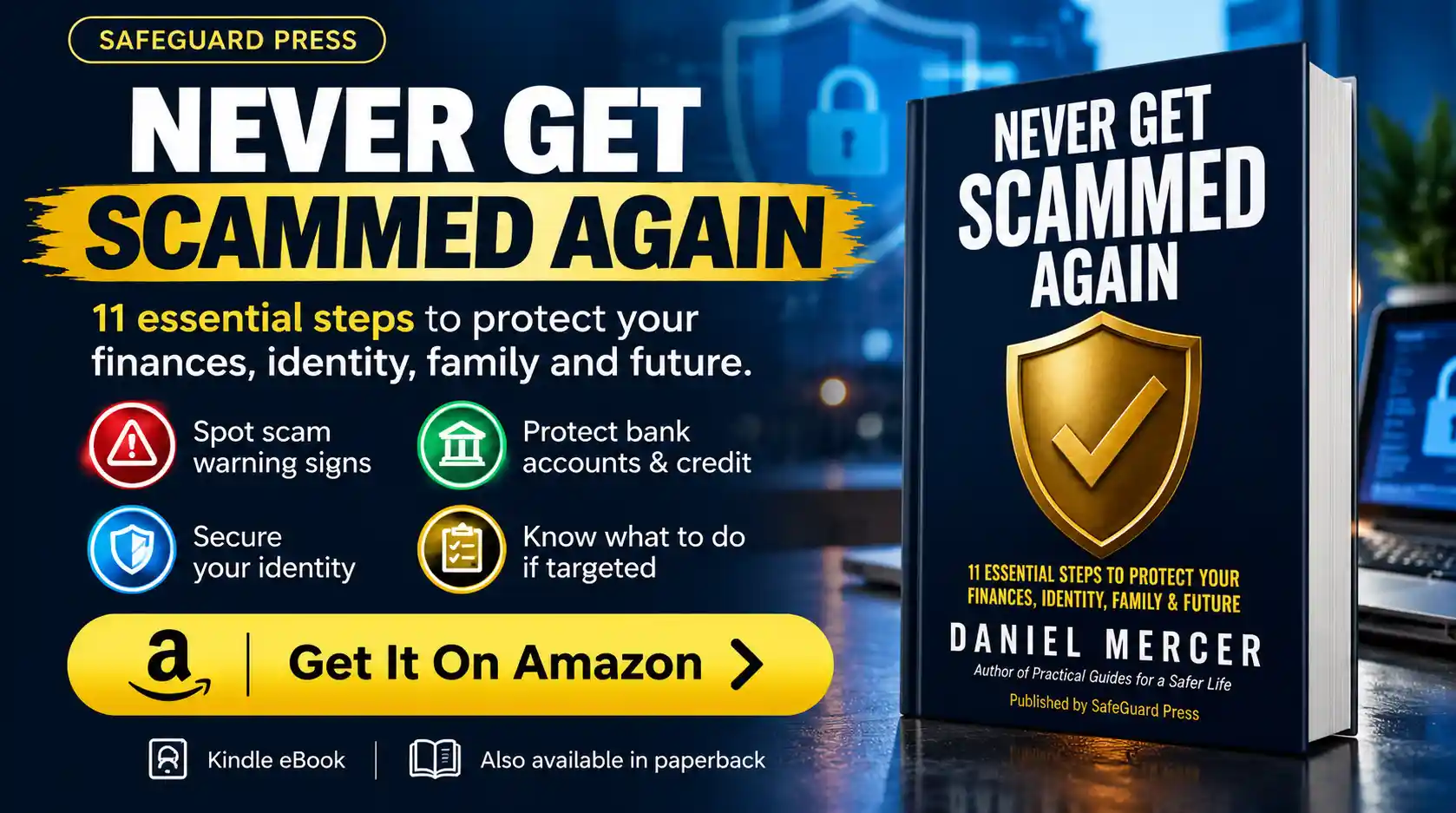 Never Get Scammed Again - Discover the book on Amazon